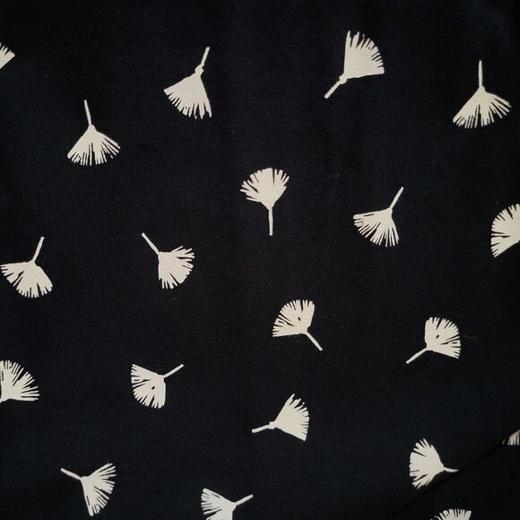 J Jill Wearever Collection XL Midi Dress New Blouson Dandelion Fluff Black White - Picture 2 of 11